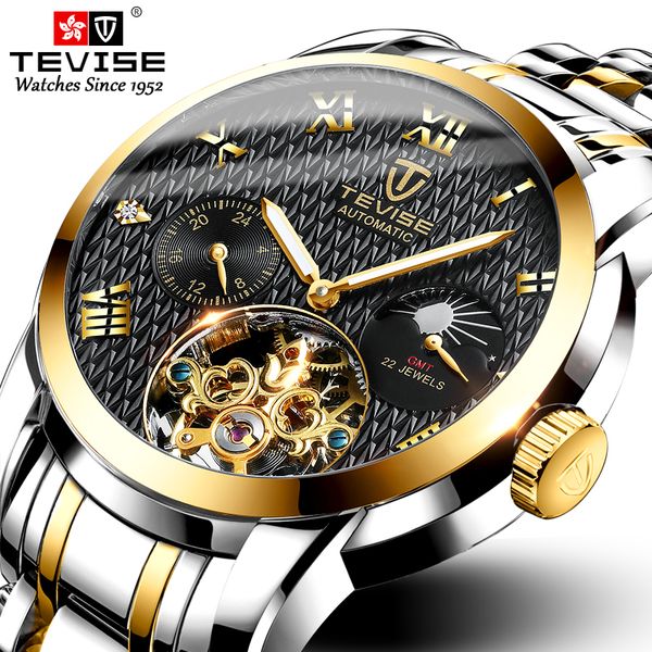 tevise luxury brand men automatic watch men stainless steel tourbillon mechanical wristwatch moon phase waterproof clock, Slivery;brown
tevise luxury brand men automatic watch men stainless steel tourbillon mechanical wristwatch moon phase waterproof clock, Slivery;brown