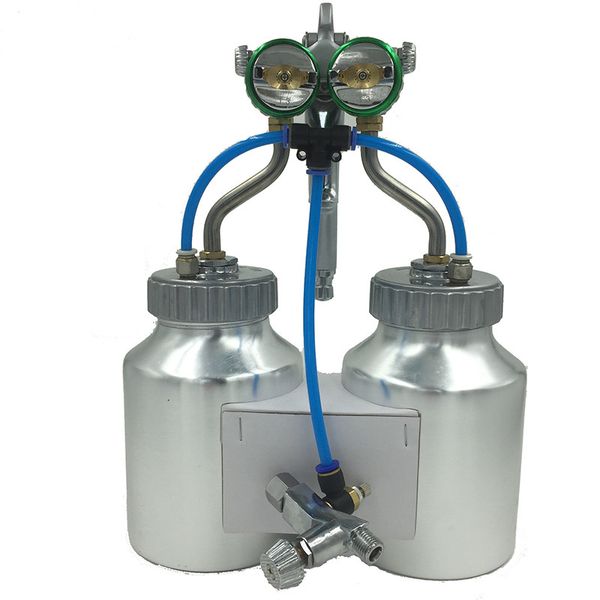 double nozzle 1.3mm air spray gun pressure feed spray paint chrome painting dual head pneumatic pressure sprayer
double nozzle 1.3mm air spray gun pressure feed spray paint chrome painting dual head pneumatic pressure sprayer