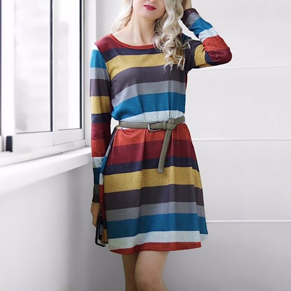 2019 autumn winter women dress o-neck long sleeve striped pocket loose casual midi knitted sweater dress party dresses, Black;gray
2019 autumn winter women dress o-neck long sleeve striped pocket loose casual midi knitted sweater dress party dresses, Black;gray