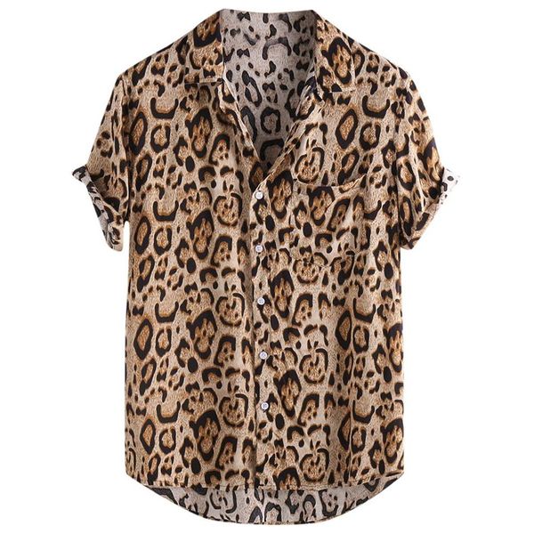 men's shirt leopard printed chest pocket turn down collar short sleeve loose streetwear shirt chemise homme hawaiian shirt, White;black
men's shirt leopard printed chest pocket turn down collar short sleeve loose streetwear shirt chemise homme hawaiian shirt, White;black