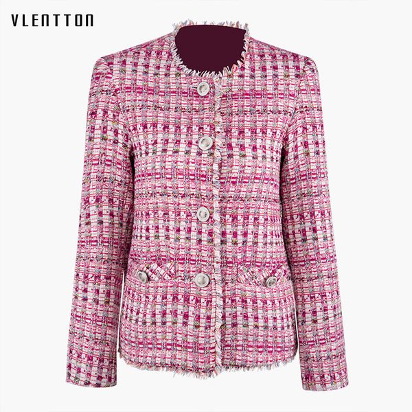 2019 autumn vintage pink plaid jackets coat women tweed overcoat tassel long sleeve slim jacket female outwear, Black;brown
2019 autumn vintage pink plaid jackets coat women tweed overcoat tassel long sleeve slim jacket female outwear, Black;brown