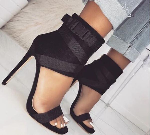 suede belt buckle wrap ankle strap sandal rome gladiatoe peep-toe color collision patchwork stilettos high heels women's shoes, Black
suede belt buckle wrap ankle strap sandal rome gladiatoe peep-toe color collision patchwork stilettos high heels women's shoes, Black