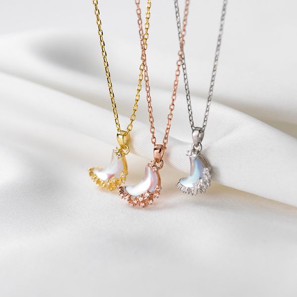 925 sterling silver gradient glass crescent moon shape pendant necklace for women lady daughter jewelry gift
925 sterling silver gradient glass crescent moon shape pendant necklace for women lady daughter jewelry gift