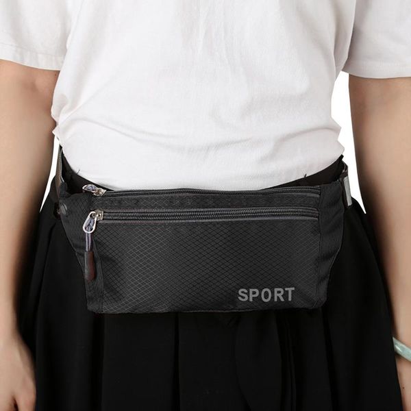 fanny pack waist pouch sport belt bag for waist chest hip bum lightweight 3 pockets outdoor cycling hiking front bags