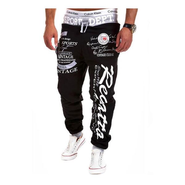 à lacets pour hommes taille élastique lettres impression européenne et américaine mince stretch décontracté pantalons décontract, Black
à lacets pour hommes taille élastique lettres impression européenne et américaine mince stretch décontracté pantalons décontract, Black