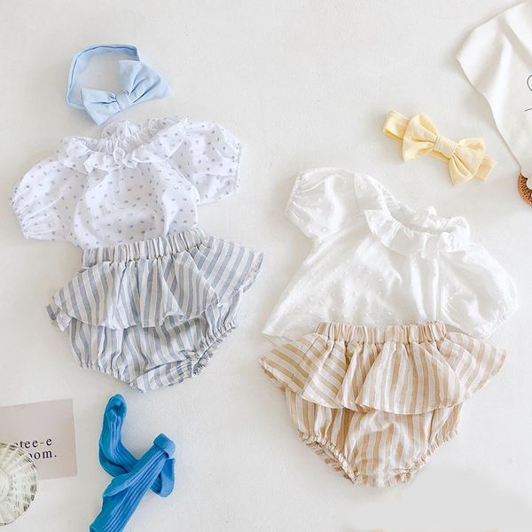 facejoyous 3pcs newborn kids baby girls clothes set floral short sleeve t shirt +striped shorts+headbands outfits clothing, White
facejoyous 3pcs newborn kids baby girls clothes set floral short sleeve t shirt +striped shorts+headbands outfits clothing, White