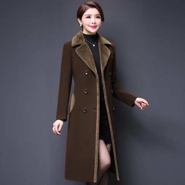 m-5xl casaco feminino 2019 abrigos mujer autumn wide cashmere blends woolens outerwear female coat autumn winter coats solid coa, Black
m-5xl casaco feminino 2019 abrigos mujer autumn wide cashmere blends woolens outerwear female coat autumn winter coats solid coa, Black