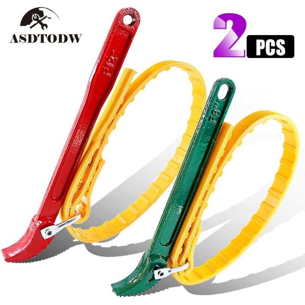 2 pack multi-function belt wrench adjustable bottle opener auto oil filter car repair spanner hand tools for opening filter 
2 pack multi-function belt wrench adjustable bottle opener auto oil filter car repair spanner hand tools for opening filter