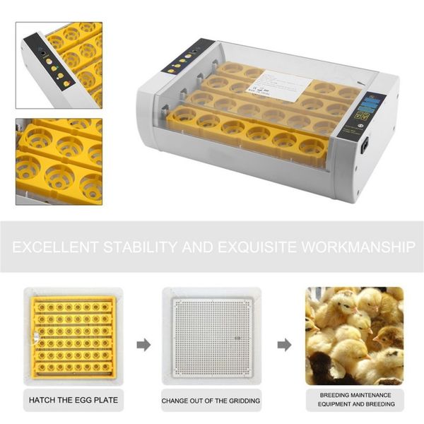 practical 24 eggs large capacity mini incubator for chicken poultry quail turkey eggs home use automatic egg turning drop ship other pet sup
practical 24 eggs large capacity mini incubator for chicken poultry quail turkey eggs home use automatic egg turning drop ship other pet sup