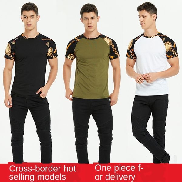mens designer special multicolor round neck t-shirt casual personality creative short sleeve polyester cotton t-shirt tide, White;black
mens designer special multicolor round neck t-shirt casual personality creative short sleeve polyester cotton t-shirt tide, White;black