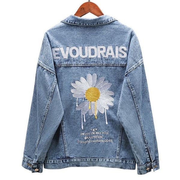 denim jacket women 2020 new embroidery female vintage jeans coat slingle breasted loose spring coat female black casual overcoat, Black;brown
denim jacket women 2020 new embroidery female vintage jeans coat slingle breasted loose spring coat female black casual overcoat, Black;brown