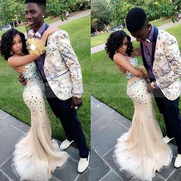champagne mermaid beading evening dresses spaghetti straples zipper back beautiful pretty black girl formal prom party dresses, White;black
champagne mermaid beading evening dresses spaghetti straples zipper back beautiful pretty black girl formal prom party dresses, White;black