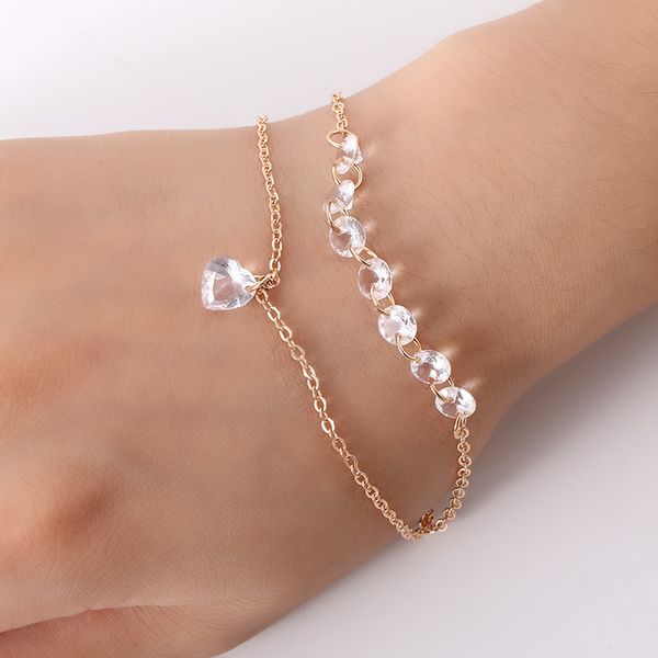 fashion double heart crystal bracelet female engagement wedding accessories bracelet gold chain white crystal jewelry, Golden;silver
fashion double heart crystal bracelet female engagement wedding accessories bracelet gold chain white crystal jewelry, Golden;silver