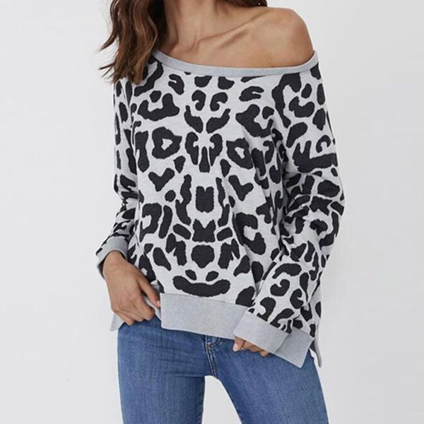 women sweatshirt pullovers low neck leopard print sweatshirt pullover long sleeve autumn spring casual blouse moletom, Black
women sweatshirt pullovers low neck leopard print sweatshirt pullover long sleeve autumn spring casual blouse moletom, Black