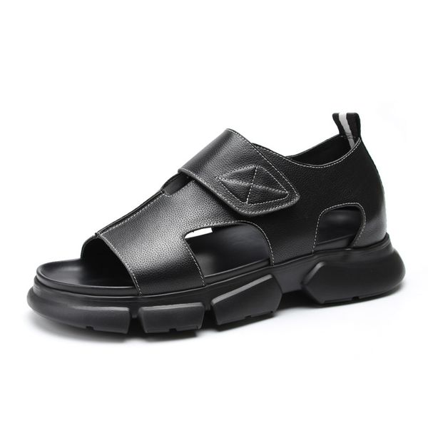 men summer genuine leather sandals shoes male japan streetwear casual punk gothic cowhide leather sandals beach shoes, Black
men summer genuine leather sandals shoes male japan streetwear casual punk gothic cowhide leather sandals beach shoes, Black