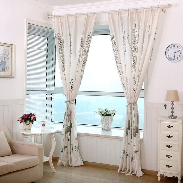 traditional chinese lotus blackout curtains for bedroom calligraphy ink jet printing drapes window semi-shading curtain
traditional chinese lotus blackout curtains for bedroom calligraphy ink jet printing drapes window semi-shading curtain