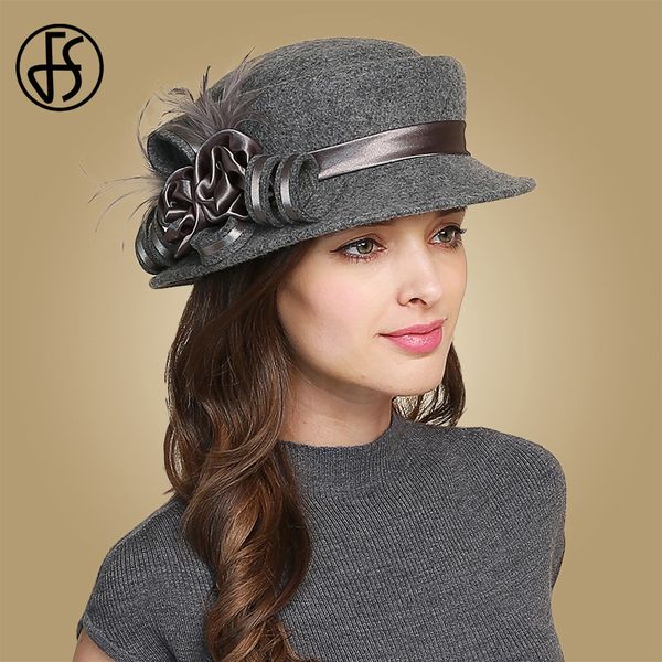 fs elegant 100% australia wool fascinator hats for women winter feather floral ladies black wine red party bowler hat, Blue;gray
fs elegant 100% australia wool fascinator hats for women winter feather floral ladies black wine red party bowler hat, Blue;gray