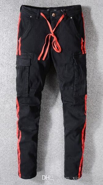 designer amiri jeans europe and the united states high-end street attire overalls drawstring side stripes personality jeans male, Blue
designer amiri jeans europe and the united states high-end street attire overalls drawstring side stripes personality jeans male, Blue