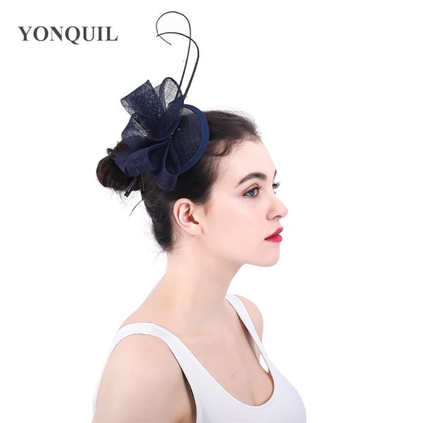 navy blue classic fascinator for women black hairclip pillbox hat bowler feather flower sinamay fedora wedding party accessories
navy blue classic fascinator for women black hairclip pillbox hat bowler feather flower sinamay fedora wedding party accessories