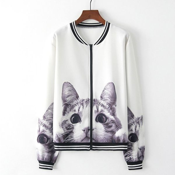fashion long sleeve o-neck jacket women autumn animal print zipper pockets jacket coat casual sport coat, Black;brown
fashion long sleeve o-neck jacket women autumn animal print zipper pockets jacket coat casual sport coat, Black;brown