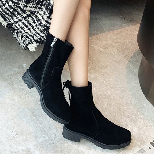 eshtonshero round toe women ankle boots platform elastic band square low heel shoes ladies sock boots casual plus size size 3-9, Black
eshtonshero round toe women ankle boots platform elastic band square low heel shoes ladies sock boots casual plus size size 3-9, Black