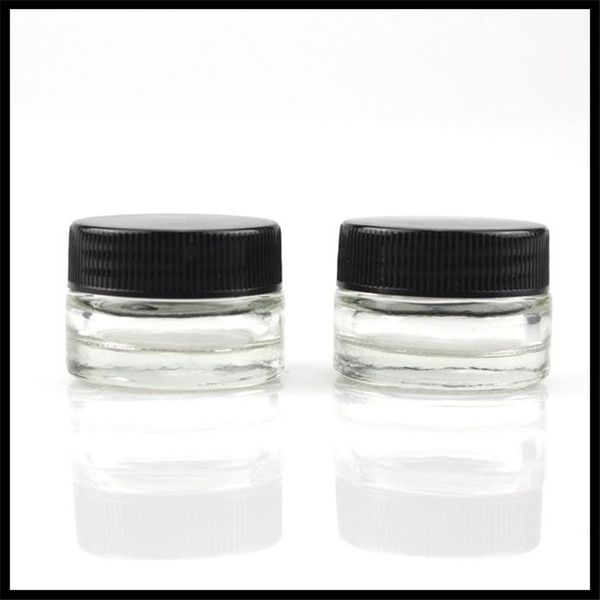 5ML Glass Jar Transparent Bottle With Black Cap 250Pcs/Lot 5ml Dab Wax Dry Herb Glass Container with Child Proof Lid
5ML Glass Jar Transparent Bottle With Black Cap 250Pcs/Lot 5ml Dab Wax Dry Herb Glass Container with Child Proof Lid
