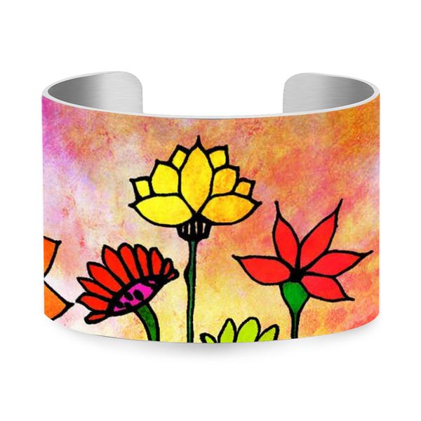 fashion uv printing flowers pattern cuff bracelet 5cm aluminum meterial bangle wristband jewelry present for women u-080, Black
fashion uv printing flowers pattern cuff bracelet 5cm aluminum meterial bangle wristband jewelry present for women u-080, Black