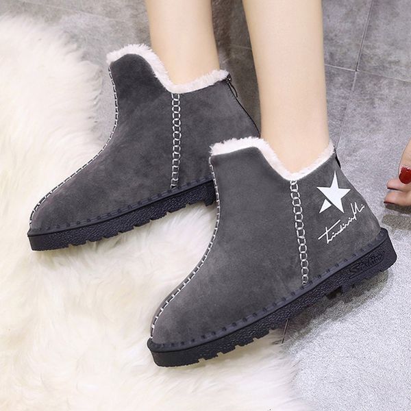 fashion middle line sewing nordic style ankle snow boots fur warm winter ankle boots warmer flat platform women plush shoes, Black
fashion middle line sewing nordic style ankle snow boots fur warm winter ankle boots warmer flat platform women plush shoes, Black