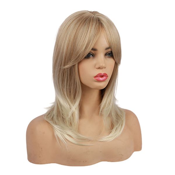 women girls' ash blonde medium wig full head synthetic hair cosplay accessories - 20inch, Black
women girls' ash blonde medium wig full head synthetic hair cosplay accessories - 20inch, Black