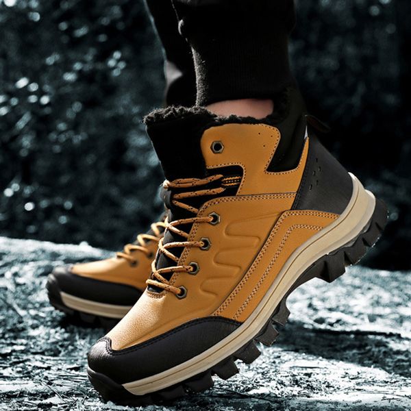 new style men snow boots hiking shoes fleece lined casual ankle shoes winter warm walking booties, Black
new style men snow boots hiking shoes fleece lined casual ankle shoes winter warm walking booties, Black