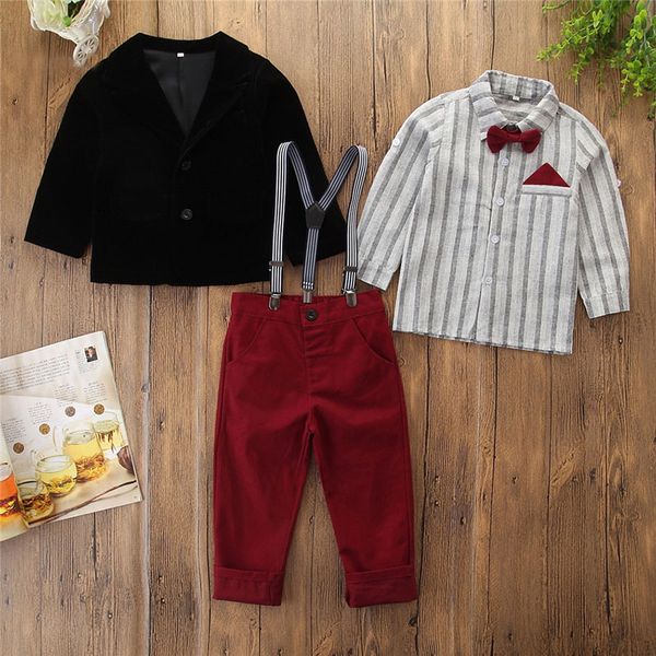 bow boys clothes sets suspender trousers toddler boy clothes 3pcs autumn winter costume boys clothes sets long sleeve gentleman suits, White
bow boys clothes sets suspender trousers toddler boy clothes 3pcs autumn winter costume boys clothes sets long sleeve gentleman suits, White