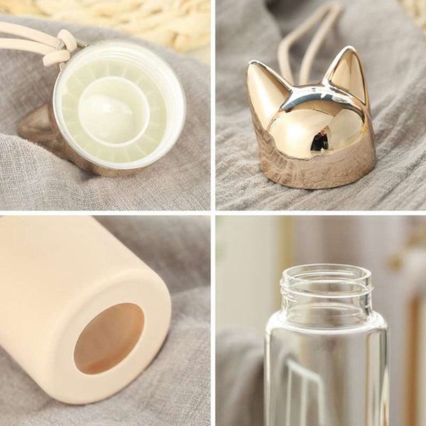 350ml portable cute fox glass water bottle transparent bottle for bicycle tour non-slip drinkware other dinnerware
350ml portable cute fox glass water bottle transparent bottle for bicycle tour non-slip drinkware other dinnerware