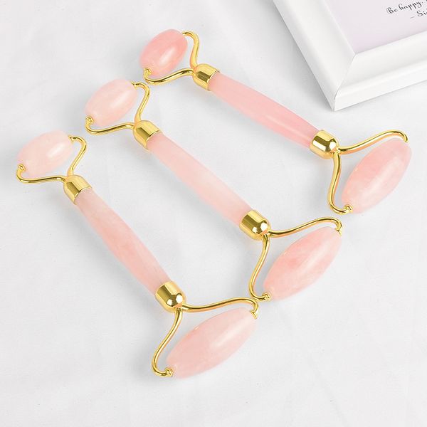 natural roller chakra pink crystal jade quartz carving reiki crystal healing scraping beauty roller facial massager, alloy gold
natural roller chakra pink crystal jade quartz carving reiki crystal healing scraping beauty roller facial massager, alloy gold
