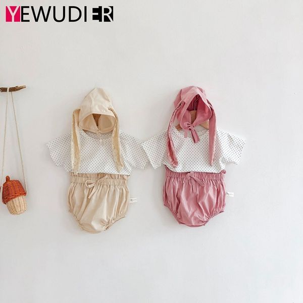 clothing sets fashion kid girl set toddler baby summer dot 2pcs outfits short sleeve t-shirt+pants infant suits with long ear hat, White
clothing sets fashion kid girl set toddler baby summer dot 2pcs outfits short sleeve t-shirt+pants infant suits with long ear hat, White