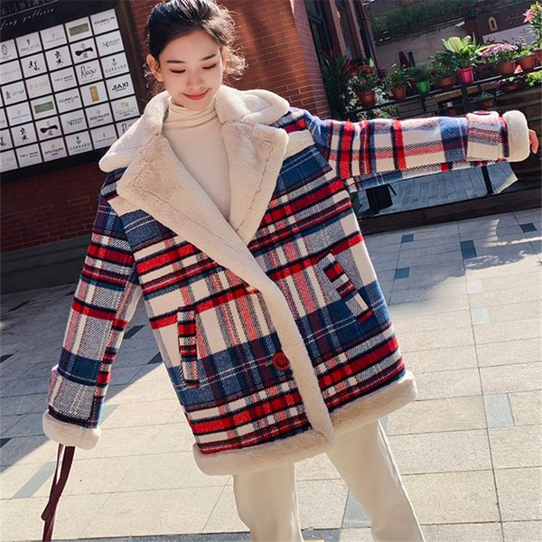 lapel lamb wool cotton clothing female 2019 winter fashion new lattice foreign cute student loose warm cotton coat tide h00365, Black
lapel lamb wool cotton clothing female 2019 winter fashion new lattice foreign cute student loose warm cotton coat tide h00365, Black