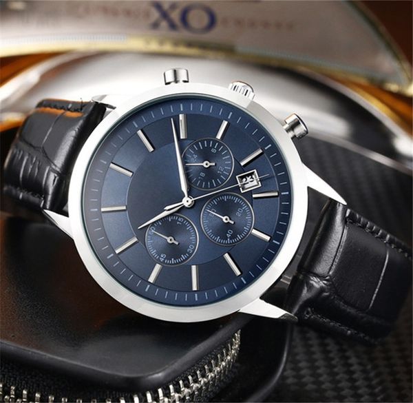 montres homme sporty style leather mens 6 pin chronograph brand waterproof calendar watch luxury noble atmosphere business accessories, Slivery;brown
montres homme sporty style leather mens 6 pin chronograph brand waterproof calendar watch luxury noble atmosphere business accessories, Slivery;brown