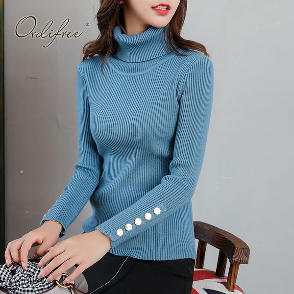 ordi2019 autumn women turtleneck sweater knitted pullover warm thick female sweater christmas jumper high quality, White;black 
ordi2019 autumn women turtleneck sweater knitted pullover warm thick female sweater christmas jumper high quality, White;black