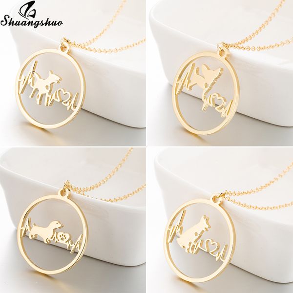 shuangshuo trendy staianless steel dog pendant necklace for women girls heartbeat choker necklace gold chain collier femme, Silver
shuangshuo trendy staianless steel dog pendant necklace for women girls heartbeat choker necklace gold chain collier femme, Silver