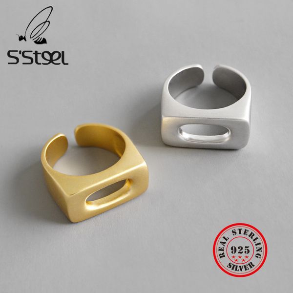 s'steel 925 sterling silver rings for women square hollow gold ring bijoux argent 925 massif pour femme sieraden fashion jewelry, Golden;silver
s'steel 925 sterling silver rings for women square hollow gold ring bijoux argent 925 massif pour femme sieraden fashion jewelry, Golden;silver