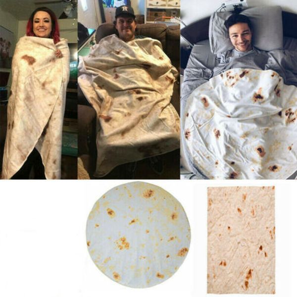 Comfort Food Creations Burrito Wrap Tortilla Burrito Blanket Throw Baby Blankets Newborn Swaddle Muslin Infant With Hat