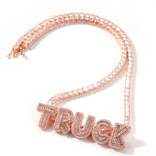 custom name baguette letters with tennis chain full cz iced out zircon pendant gift hip hop jewelry, Silver
custom name baguette letters with tennis chain full cz iced out zircon pendant gift hip hop jewelry, Silver