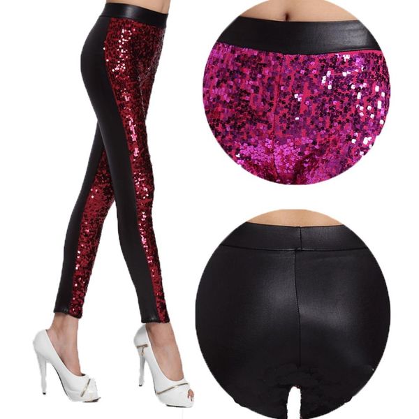 new fashion stage women girl nightclub singer bag hip glittering sequins leggings elastic slim candy color pants, Black
new fashion stage women girl nightclub singer bag hip glittering sequins leggings elastic slim candy color pants, Black