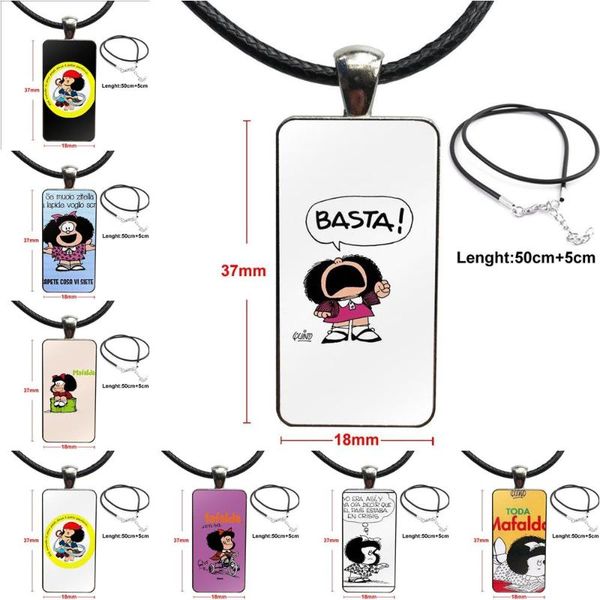 for gift mafalda girl flexibles glass cabochon choker pendant rectangle necklace steel color jewelry, Silver
for gift mafalda girl flexibles glass cabochon choker pendant rectangle necklace steel color jewelry, Silver