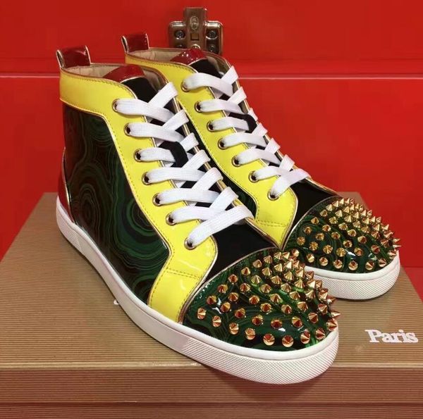 luxury designer sneakers men women casual shoes party dress high-cut studded spikes platforms red bottom trainers shoes sneaker l26, Black
luxury designer sneakers men women casual shoes party dress high-cut studded spikes platforms red bottom trainers shoes sneaker l26, Black