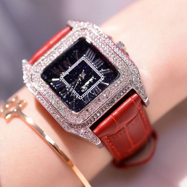 luxury full diamond square roman numeral bracelet watch women fashion leather strap rhinestone quartz watch clock ly191205, Slivery;brown
luxury full diamond square roman numeral bracelet watch women fashion leather strap rhinestone quartz watch clock ly191205, Slivery;brown
