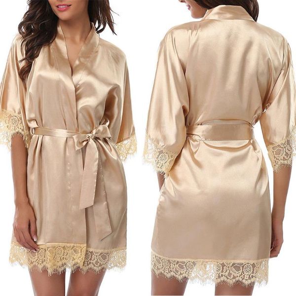 solid bandage women summer silk satin half sleeve lace bandage v-neck sleepwear women's home sleepwear dress, Black;red
solid bandage women summer silk satin half sleeve lace bandage v-neck sleepwear women's home sleepwear dress, Black;red