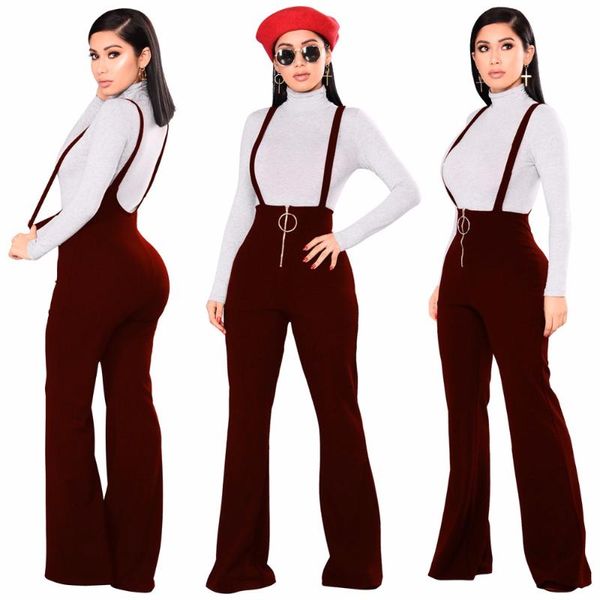 england style rompers women jumpsuit solid strap bodysuit women boot cut playsuit high waist overalls g076, Black;white
england style rompers women jumpsuit solid strap bodysuit women boot cut playsuit high waist overalls g076, Black;white