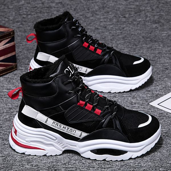 men's shoes winter tide shoes 2019 new wild plus velvet warm cotton sports casual couple high-daddy, Black
men's shoes winter tide shoes 2019 new wild plus velvet warm cotton sports casual couple high-daddy, Black