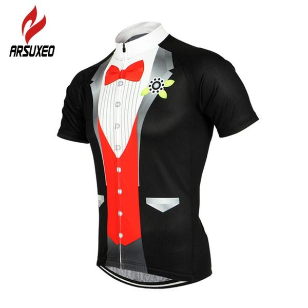 arsuxeo tuxedo style men cycling jersey breathable quick-dry bicycle short sleeves shirts mtb road mountain bike clothing, Black;red
arsuxeo tuxedo style men cycling jersey breathable quick-dry bicycle short sleeves shirts mtb road mountain bike clothing, Black;red