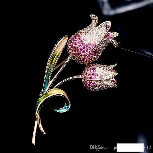 новый год сбора винограда прибытия высокого класса тюльпан броши роскошь атмосферная циркон масло броши женские костюм аксессуары, Gray
новый год сбора винограда прибытия высокого класса тюльпан броши роскошь атмосферная циркон масло броши женские костюм аксессуары, Gray